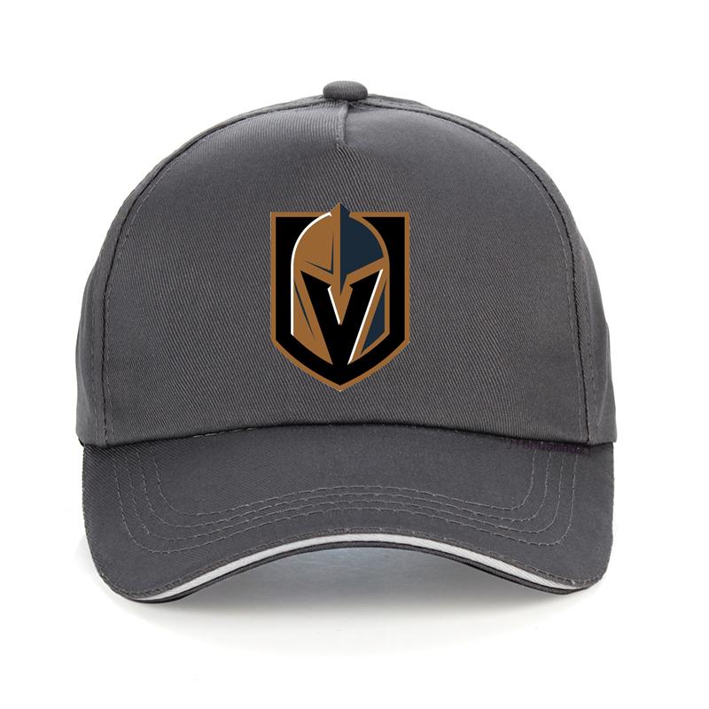 Vegas Fashion Casual Unisex Golden Knights Baseball Cap Fashion Striped Metal Helmet Print Cool Unisex Hip Hop Hat