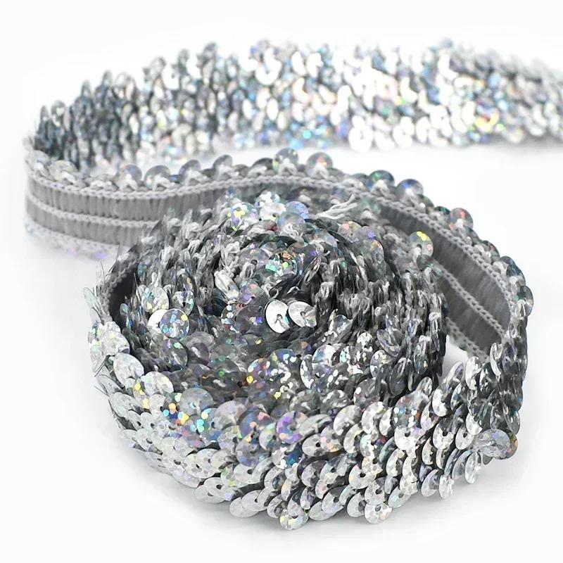 2/5/10 метров Meetee 30 мм кружевная лента с пайетками, эластичная ткань, отделка кружевом для одежды, эластичная лента, аксессуары для шитья и украшения своими руками