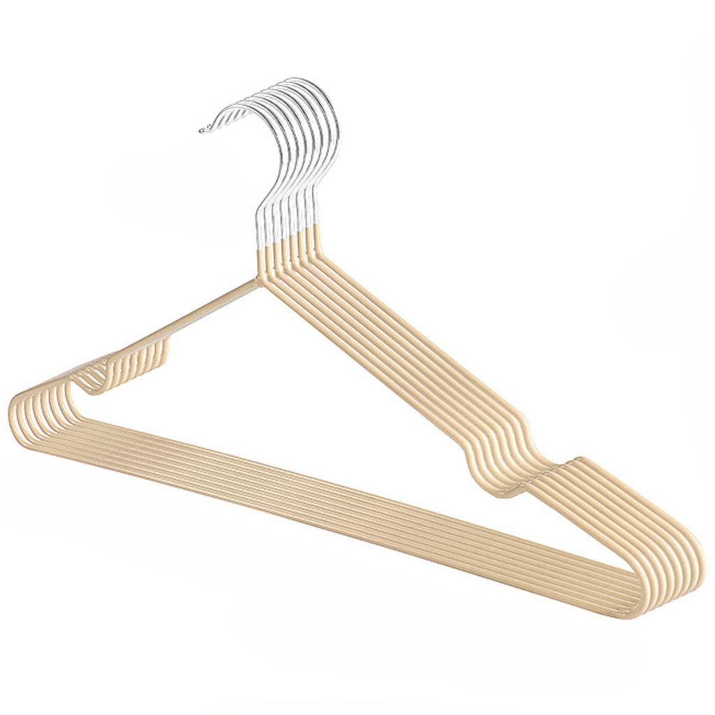 Металлические вешалки, нескользящая металлическая вешалка для сушки одежды с пластиковым покрытием для взрослых, для подвешивания и сушки одежды, 10 шт.