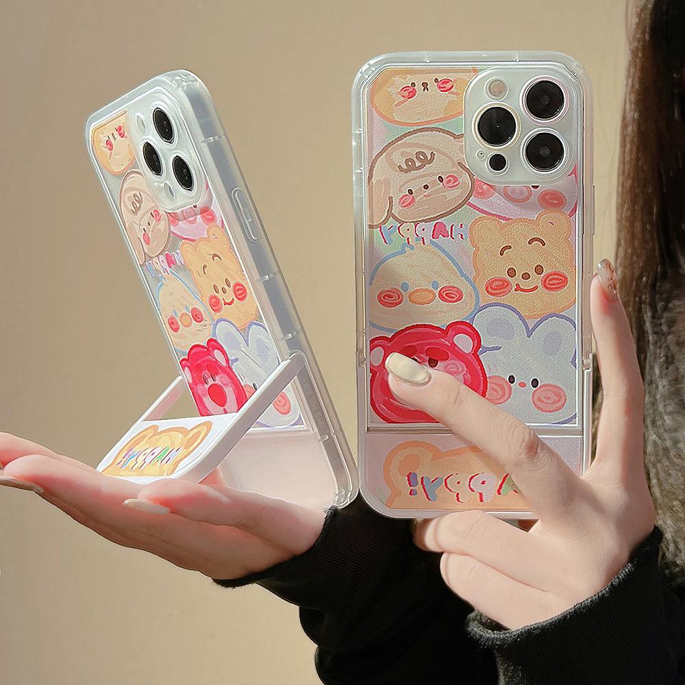 Animal Graffiti Avatar for Iphone13promax for Apple 15 Mobile Phone Case 16 Cute Xs Folding Stand
