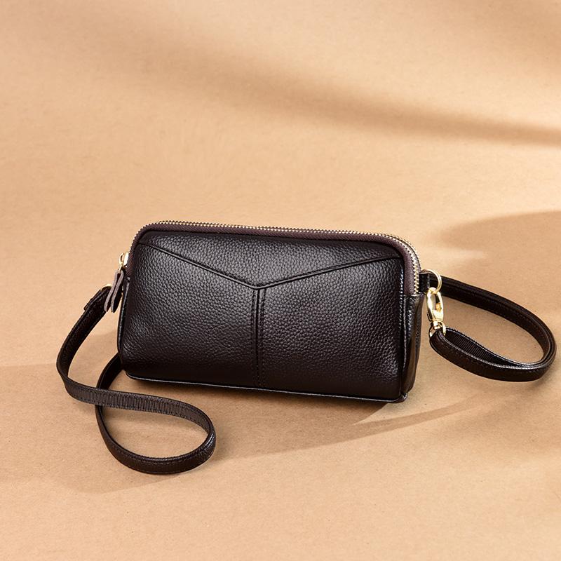 Small Crossbody Bag 100% Genuine Leather Women Tote Shoulder Bag Solid Color Clutch Ladies Bags For Shoulder Bag