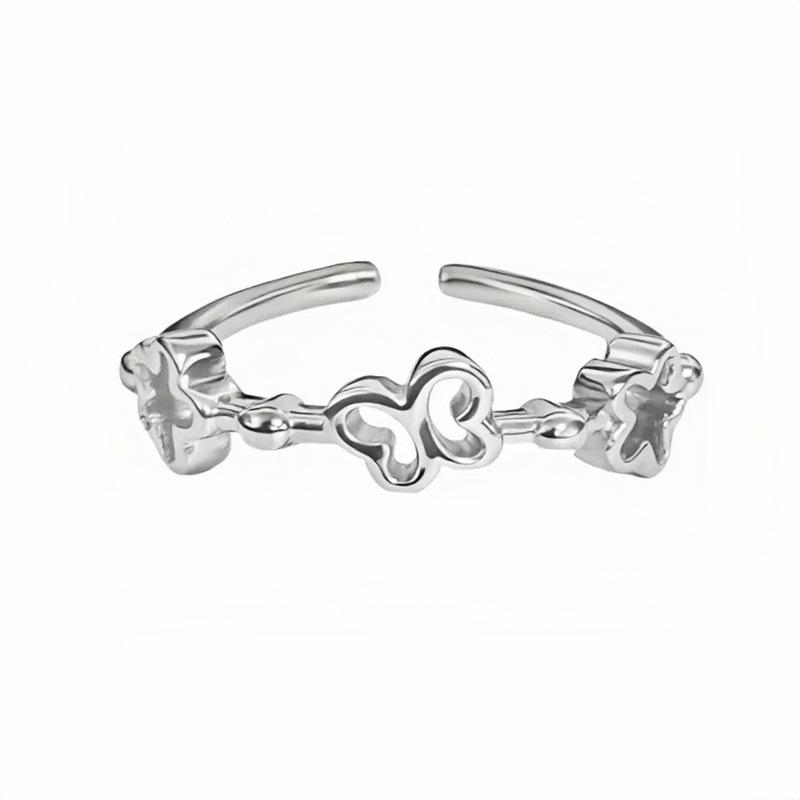 Простое кольцо-круг Геометрическое Французская бабочка Открытое кольцо Легкая роскошь Нишевое Высококачественное Кольцо на указательный палец Женское