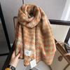 Корейская версия нового клетчатого шарфа, теплая парная шаль для осени и зимы, двусторонний утолщенный шарф из искусственного кашемира