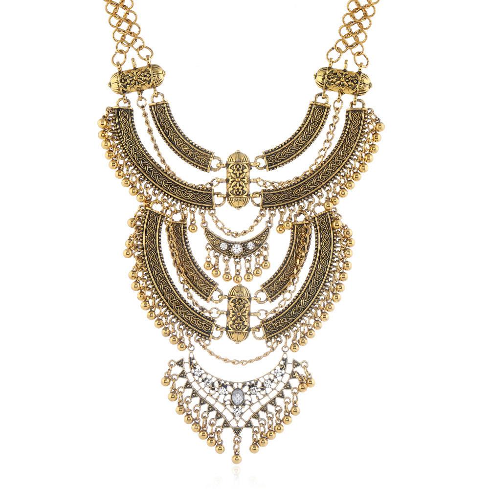 Necklace Long Vintage Multi Layered Collarbone Chain For Fashion Enthusiasts