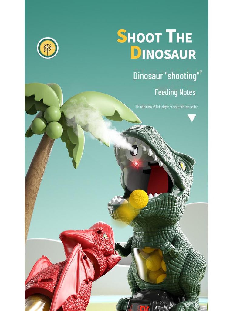 Интерактивный набор игрушек для стрельбы по динозаврам для детей: Пневматический пистолет с мягкими пулями