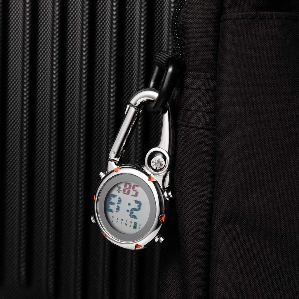 JEWELRYWE Карманные часы Медсестра Часы Цифровой дисплей Часы Canabila Брелок Унисекс Простая сумка Карман (оранжевый)