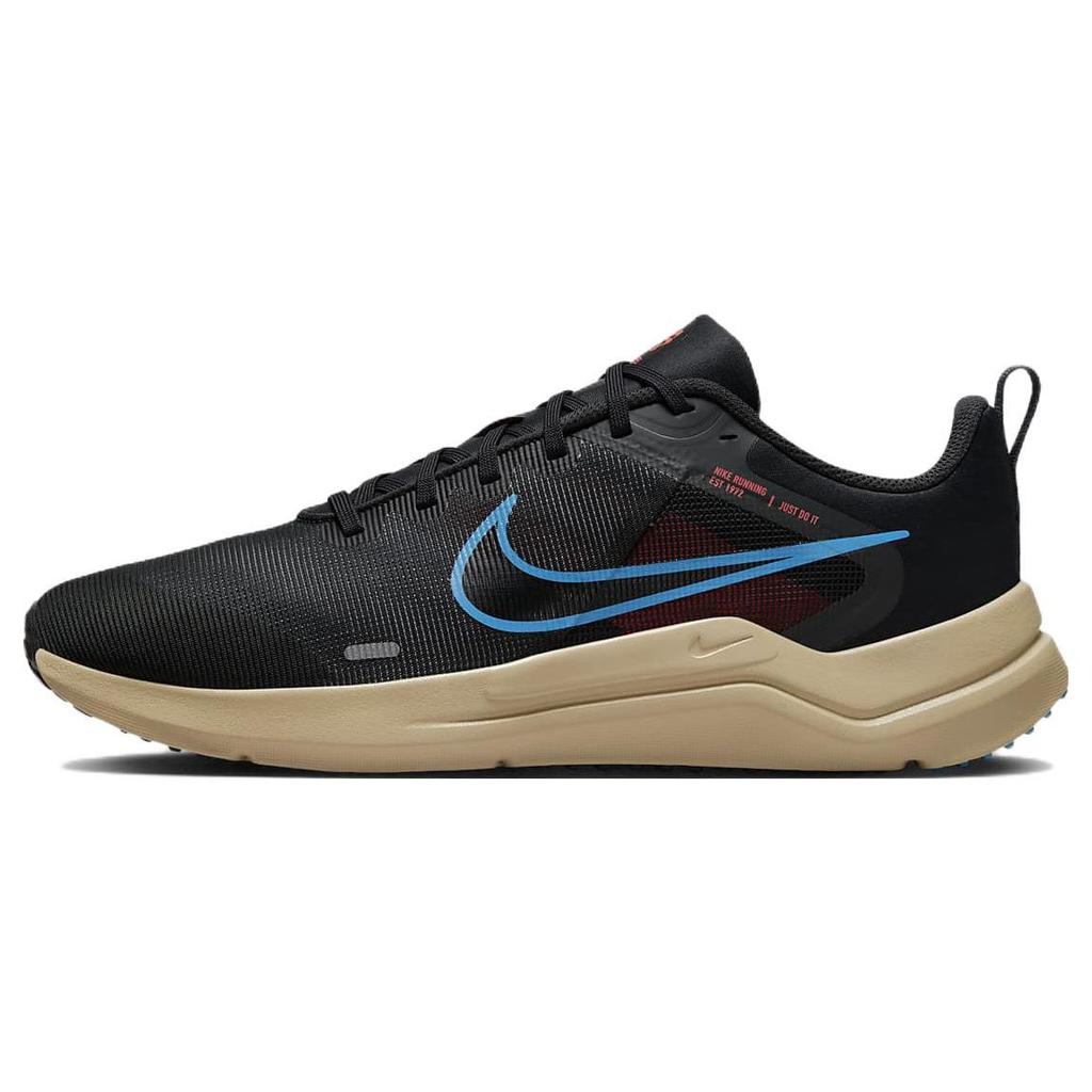 Nike Downshifter 12 Dark Smoke Grey Laser Blue Мужские кроссовки Хаки Ярко-Малиновый DD9293-008