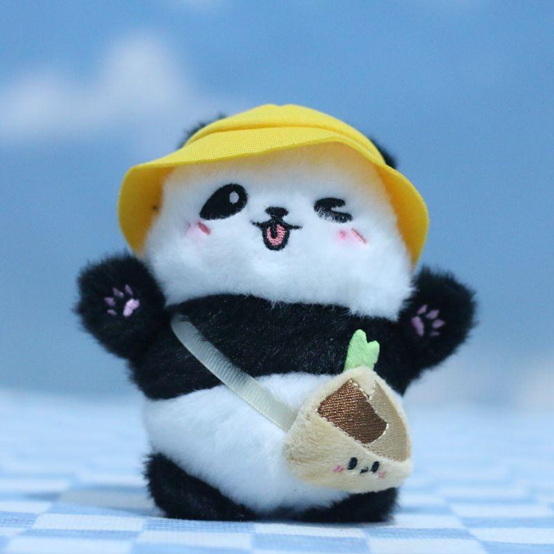 Cute Cartoon Panda Plush Toy Bag Pendant Super Soft Stuffed Animal Keyring