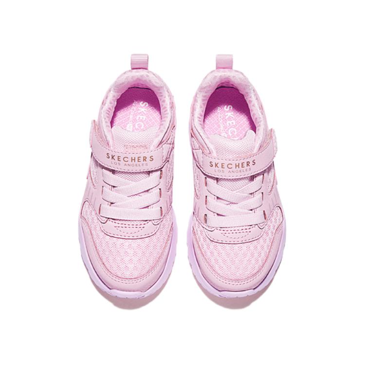 Skechers Уличные Девушки Удобная Мода Нескользящие Прочные Низкие Повседневные Кроссовки Детские Кроссовки Розовые 310493N-PNK