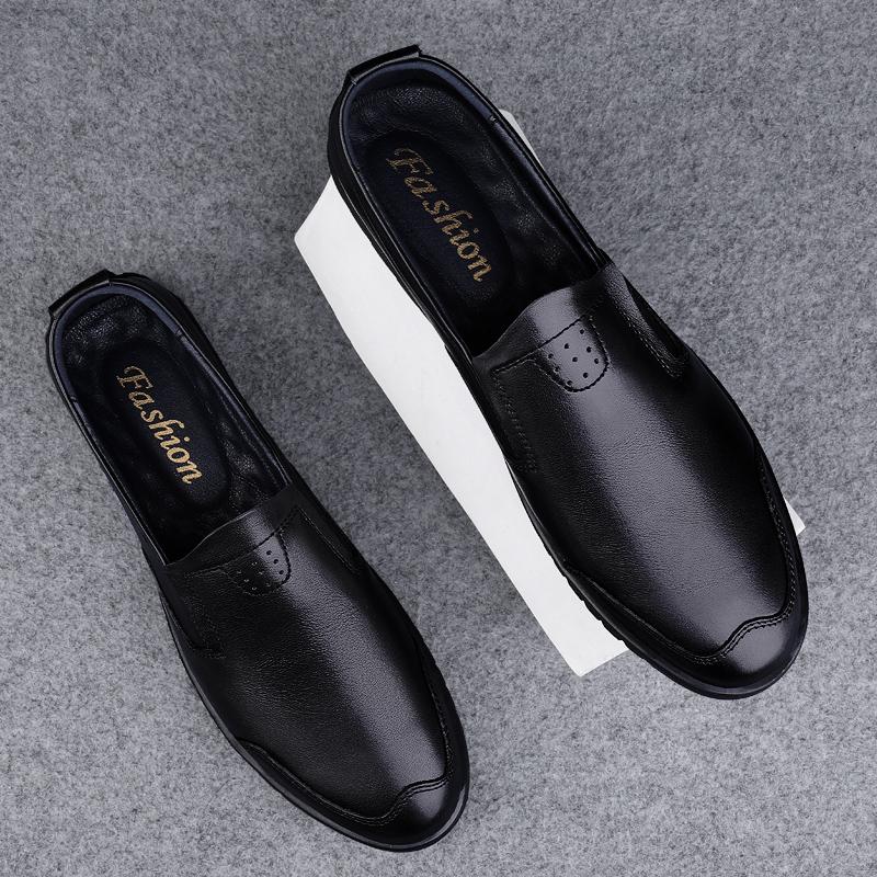 Мужская обувь из натуральной кожи, универсальные лоферы без застежек, мужская повседневная обувь с мягкой подошвой, горячая распродажа, обувь для вождения, удобные мокасины для отдыха на природе