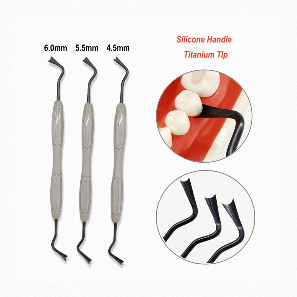 Титановый дентальный имплантат Ретракция десны Ретрактор десны Силиконовая ручка Сепаратор десны Изоляция хирургический инструмент