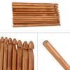 12pcs set Carbonized Bamboo Knitting Needle Set Crochet Hooks Sweater Needles Yarn Weaving Tool