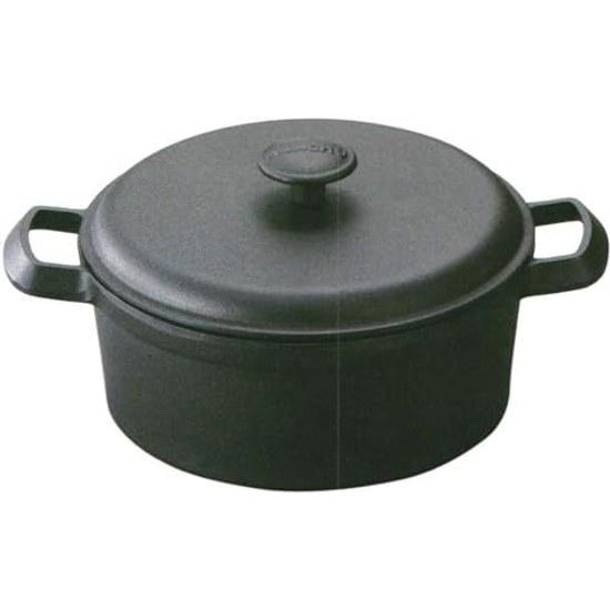 Iwachu Family Stew Pan 18 Black Coating Inner Diameter 18.5cm IH Compatible Nambu Cast Iron 21619