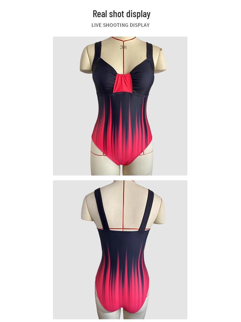 Gradient Sexy Backless One-Piece Swimsuit for Women
