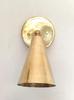 Light Raw Brass Wall Sconce Light | Italian Wall Scone Lamp | Cone Wall Lamp Scone | Mid Century Wall Scone Fixture