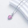 Ожерелье «Любовь» Женское Легкая Роскошь Высокий Класс Тренд Слегка Инкрустировано Подвеской из Розового Циркония Ювелирные Изделия