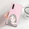 Милый чехол для телефона с рисунком от руки для девушки Huawei P50 P40 P30 P20 Pro Mate 40 30 20 Pro Nova 9 8 7 PC Glass Phone Cover
