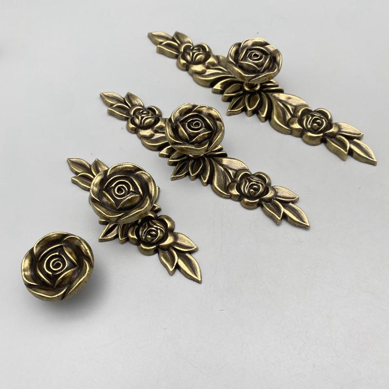 Декоративные мебельные ручки в виде розы, цветочные ручки, ручки для дверей шкафов, ручки для ящиков цвета слоновой кости, мебельные ручки для комода, шкафа