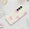 For Samsung Galaxy A17 5G Case Pink Bows Pattern Printing Straight Edge TPU Phone Back Cover