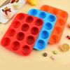 12 Holes Muffin Silicone Mold DIY Mousse Fondant Cupcake Baking Molds Non-Stick Pudding Steamed Cake Mold Baking Tool