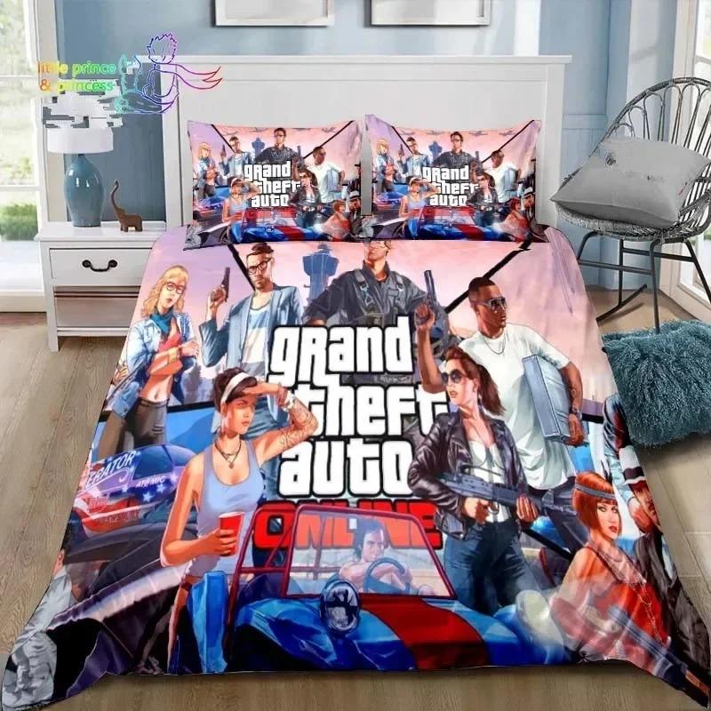 3D-принт Grand Theft Auto GTA Game Gamer Комплект постельного белья Single Twin Full Queen King Size Комплект постельного белья Aldult Kid Bedroom