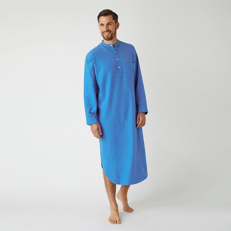 Men's Spring/Summer Three-Quarter Sleeve Muslim Robe