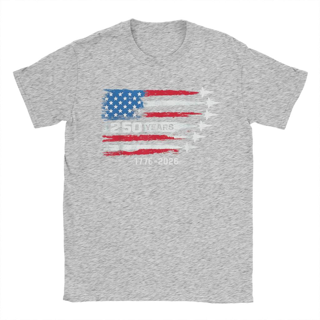 250 Years American 1776 2026 250th USA T Shirt Summer  TShirts For Unisex Harajuku Print Tshirt Short Sleeve Clothes