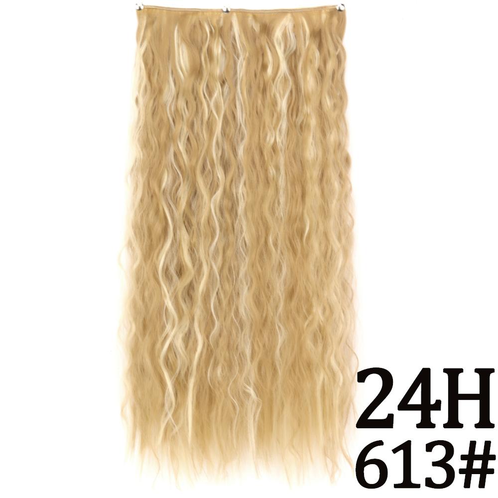 MERISIHAIR Длинные волнистые синтетические волокна 22 дюйма 5 зажимов для наращивания волос Волнистые прямые волосы Черный Коричневый Блондинка Повседневная одежда