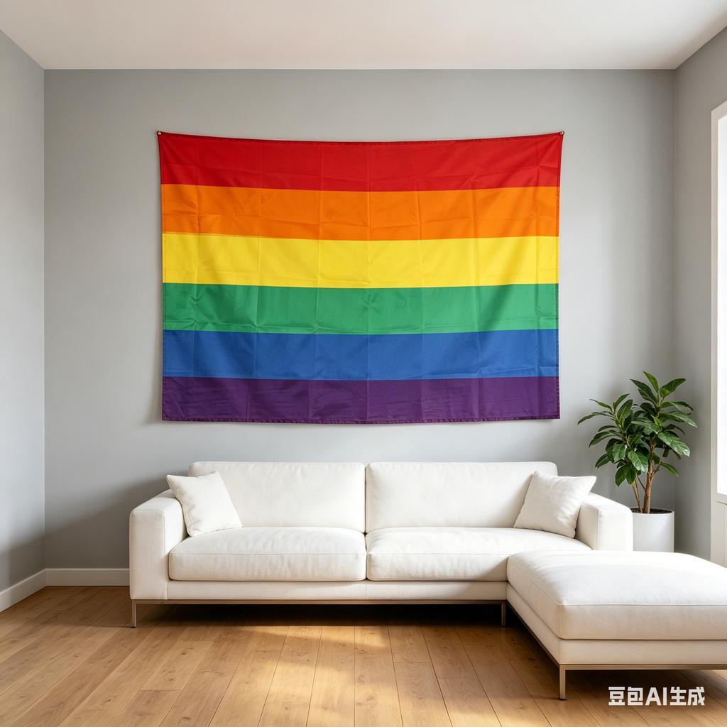 Rainbow Pride Flag Tapestry, LGBTQ Wall Hanging Tapestry for Bedroom Living Room Dorm Decor