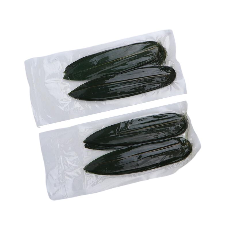 100Pcs Sushi Bamboo Leaves Sashimi Dish Leaf Ornament Home Decor Serving Disposable Plates Artificial Fake Grass