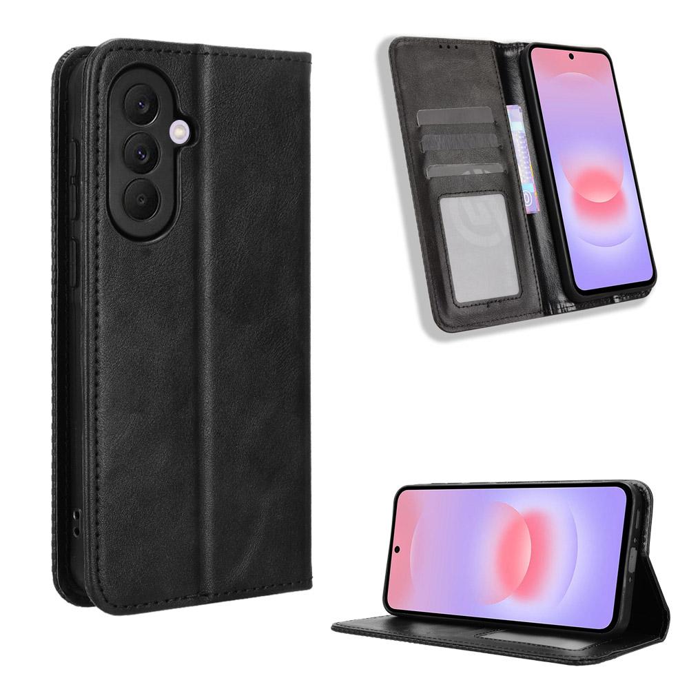 Flip Cases Compatible With Samsung Galaxy A37 Leather Case [Flip Vintage Leather] Shockproof Durable Retro Phone Case