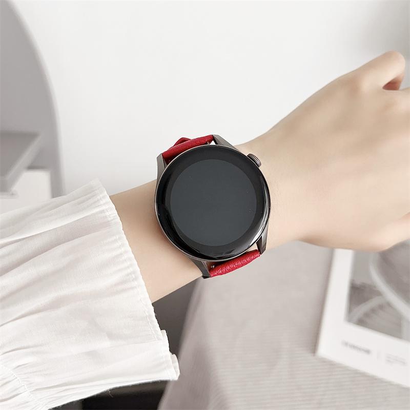 20 мм 22 мм кожаные ремешки для часов Huawei Watch 4/3/GT3/2 Pro Amazfit GTR 4/GTS 4 47 мм 42 мм Samsung Galaxy Watch 3 4/5/6 ремешок для часов