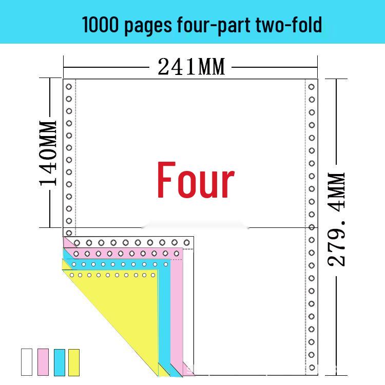 241-Pin Dot Matrix Printer Paper: Triplicate, Two-Part, Four-Part & Five-Part Invoices/Delivery Notes