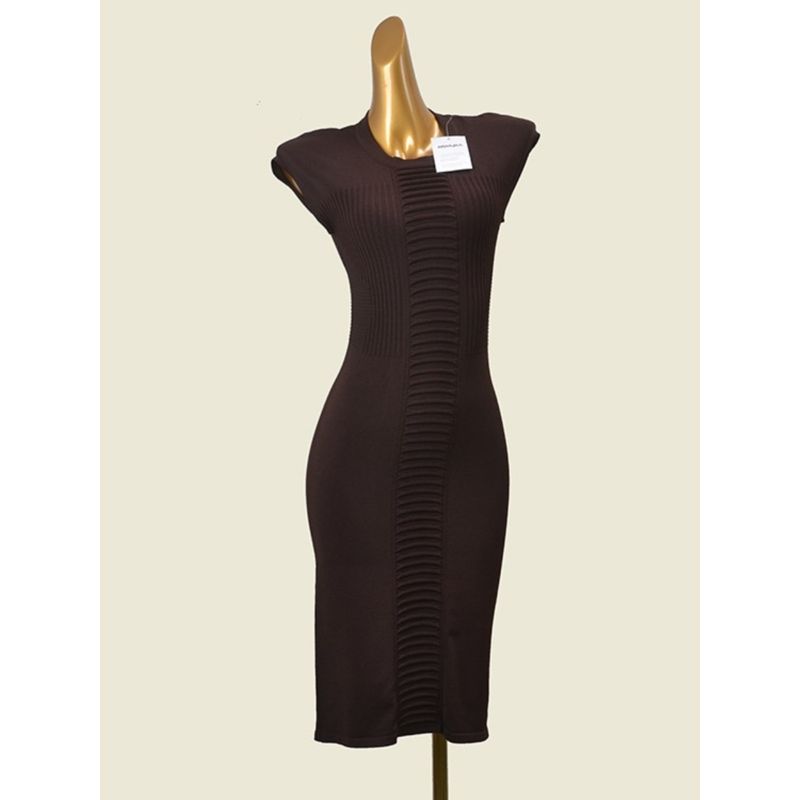 French Style Design Ruched Silm Dress Fashion Wind Foreign Trade Original Order Knitted Hip Skirt Autumn Underskirt