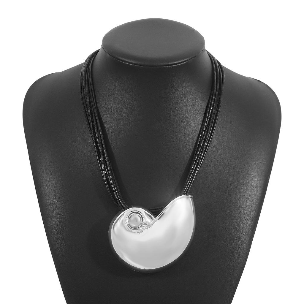 Tooxika Глянцевое ожерелье-подвеска в виде раковины конха, модное преувеличенное геометрическое ожерелье в океанском стиле из вощеной проволоки