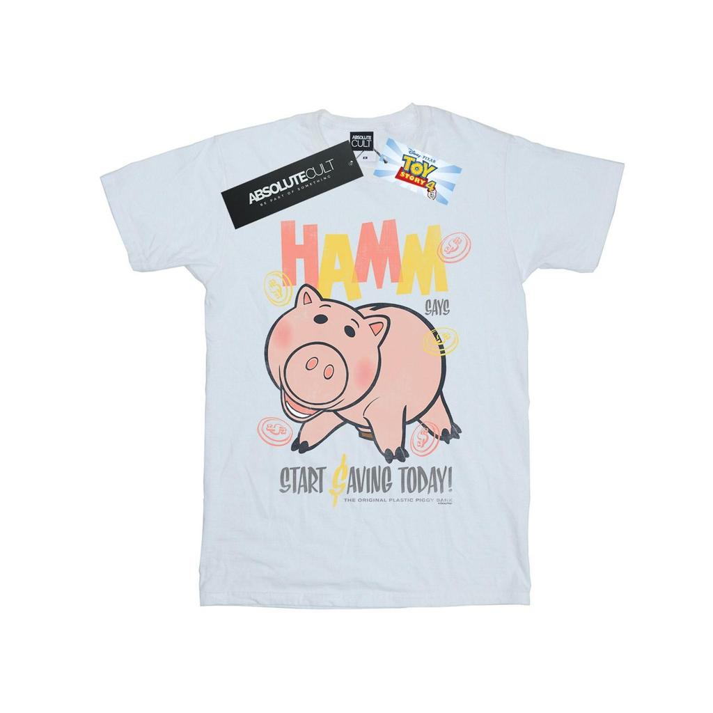 Disney Womens/Ladies Toy Story 4 Hamm The Piggy Bank Cotton Boyfriend T-Shirt