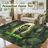 Crystal Velvet Square Rug Custom NameMonster Energy Pattern Non Slip Home Floor Decor Rug