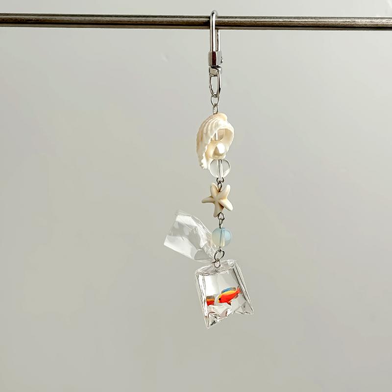 1Pc Plastic Fresh Tropical Fish Cartoon Cute Shell Pendant Holiday Gifts Package Hanging Natural Shells Wind Chimes