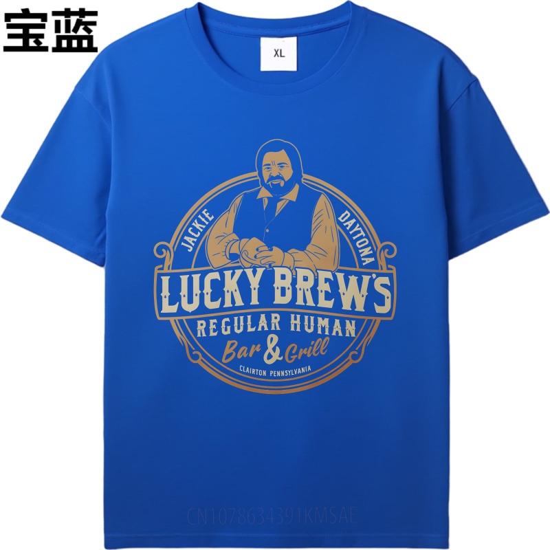 Stylish For Him Summer Tshirt Lucky Brews Regular Human Bar And Grill Short Sleeve Soft Oneck Women Tops Relaxed Fit Tshirt