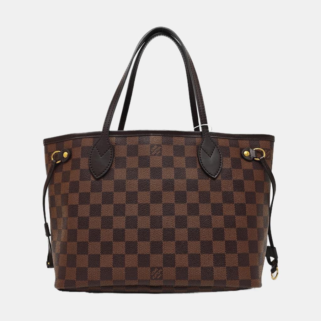 [Pre-Owned] Neverfull PM Checkered Coated Canvas With Leather Trim Tote Bag - Very Good #1VALIZG
