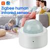 Датчик движения человека Tuya ZigBee Smart PIR Инфракрасный детектор Беспроводная домашняя охранная сигнализация Приложение Smart Life Работает с Alexa Google