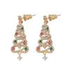 Alloy Christmas Drop Earrings Pendant Ear Studs New Xmas Tree Earrings  Women