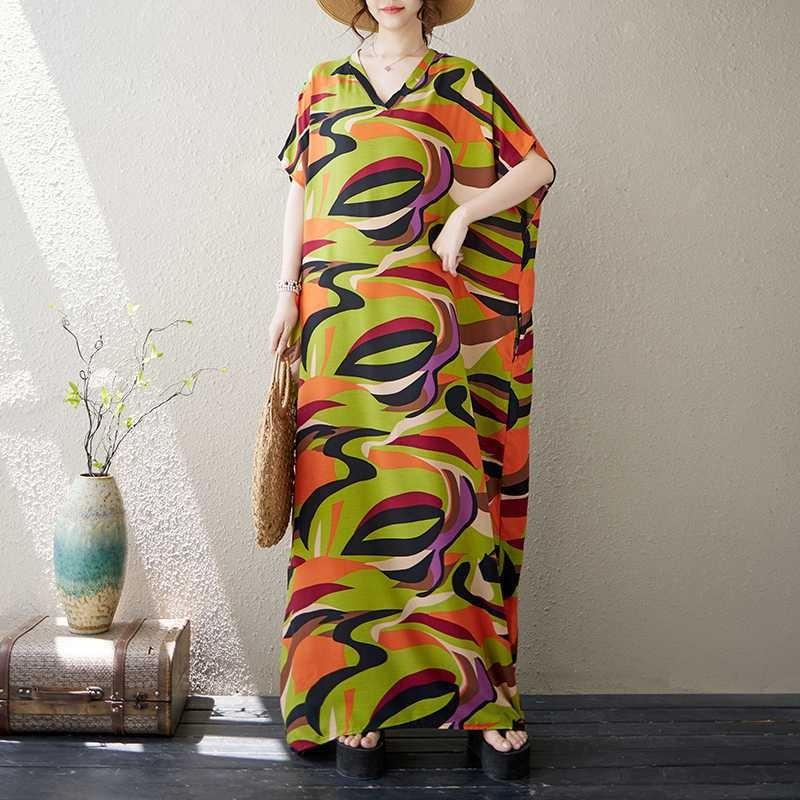 Женские облегающие длинные платья с V-образным вырезом и цветочным принтом в стиле литературного винтажного отпуска