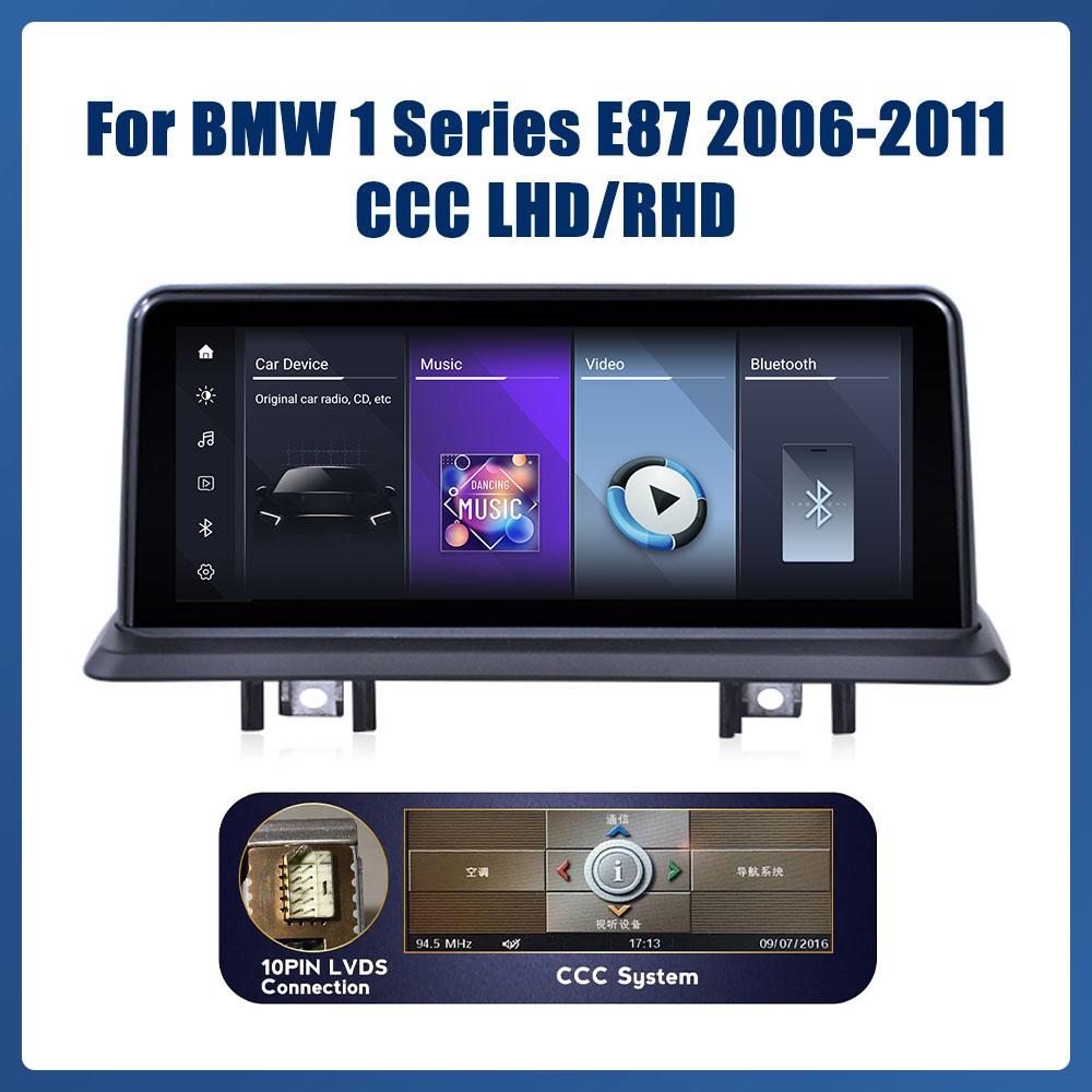 10.25” Car Radio For BMW 1 Series E87 2006-2011 CCC System GPS Navigation Multimedia Display Head Unit Video Player Carplay