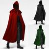 2025 Medieval Gothic Hooded Cape: Men's Retro Cosplay for Spring & Autumn