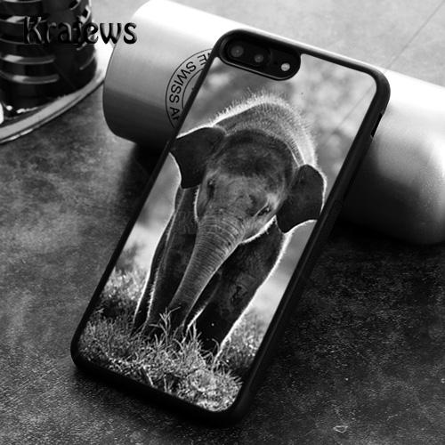 Krajews Чехол для телефона из резины с изображением слоненка для iPhone 17 Air 16 16e 15 14 11 12 13 Pro MAX Plus чехол