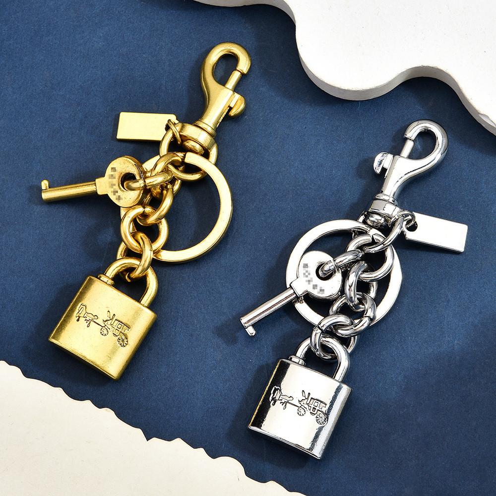 Vintage Key Lock Bag Pendant Zinc Alloy Gold Chain Crossbody Accessory For Daily Use