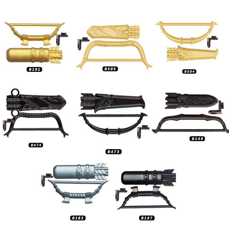 MOC Средневековые Строительные Блоки Персонаж Рыцарь Воин Набор Аксессуаров Шлем Наплечники Щит Лук Стрела Кирпич Подарок Игрушка X022