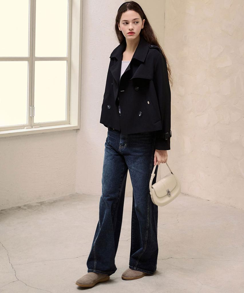 LUSIDA Classic Trench Crop Jacket_2 Colors