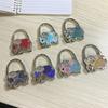 Elephant Handbag Hook Foldable Alloy Bag Hanger with Non-Slip Base Portable Table Bag Wallet Hook Keychain